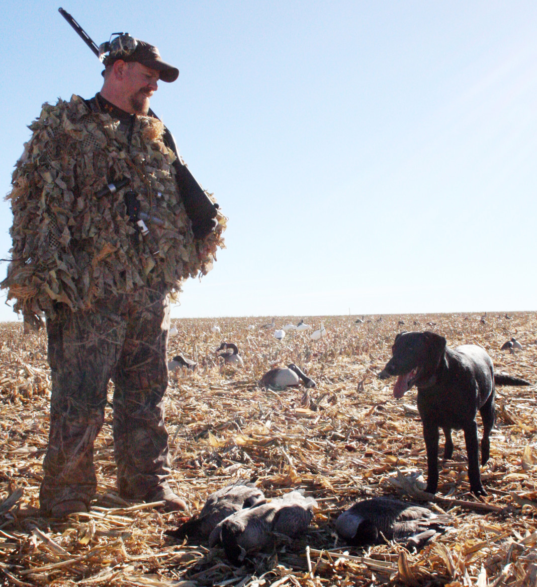 Goose hunting in the Panhandle most often is done in new growth winter wheat or harvested crop fields.