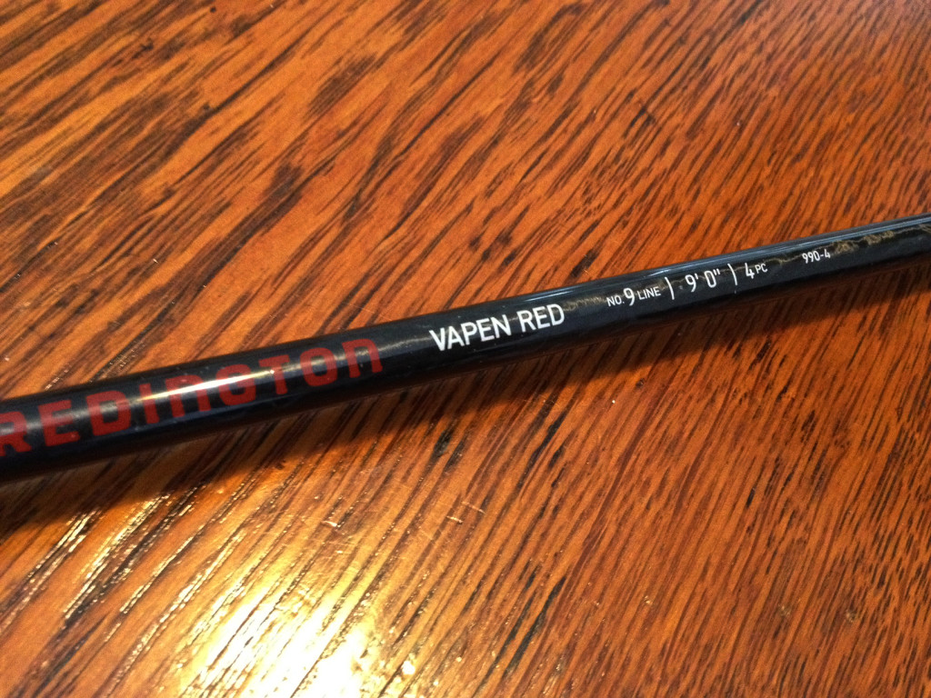 Redington Vapen Red 990-4 weighs just over a quarter of a pound.